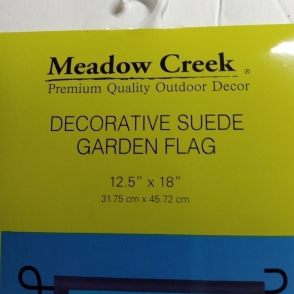 Holiday Meadow Creek Suede Garden Flag 12.5x18" Double sided, "Gold Chr… - Picture 4 of 4